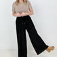 Zenana Woven Pleated Wide Leg Pants With Lining