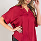 Ee:some V-Neck Short Sleeve Blouse Top