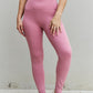 Zenana Fit For You Full Size High Waist Active Leggings in Light Rose
