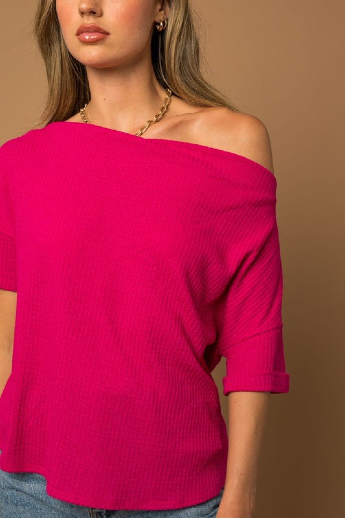 Gilli S/S Cowl Neck Top