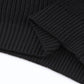 Ribbed Knit V Neck Long Sleeve Sweater