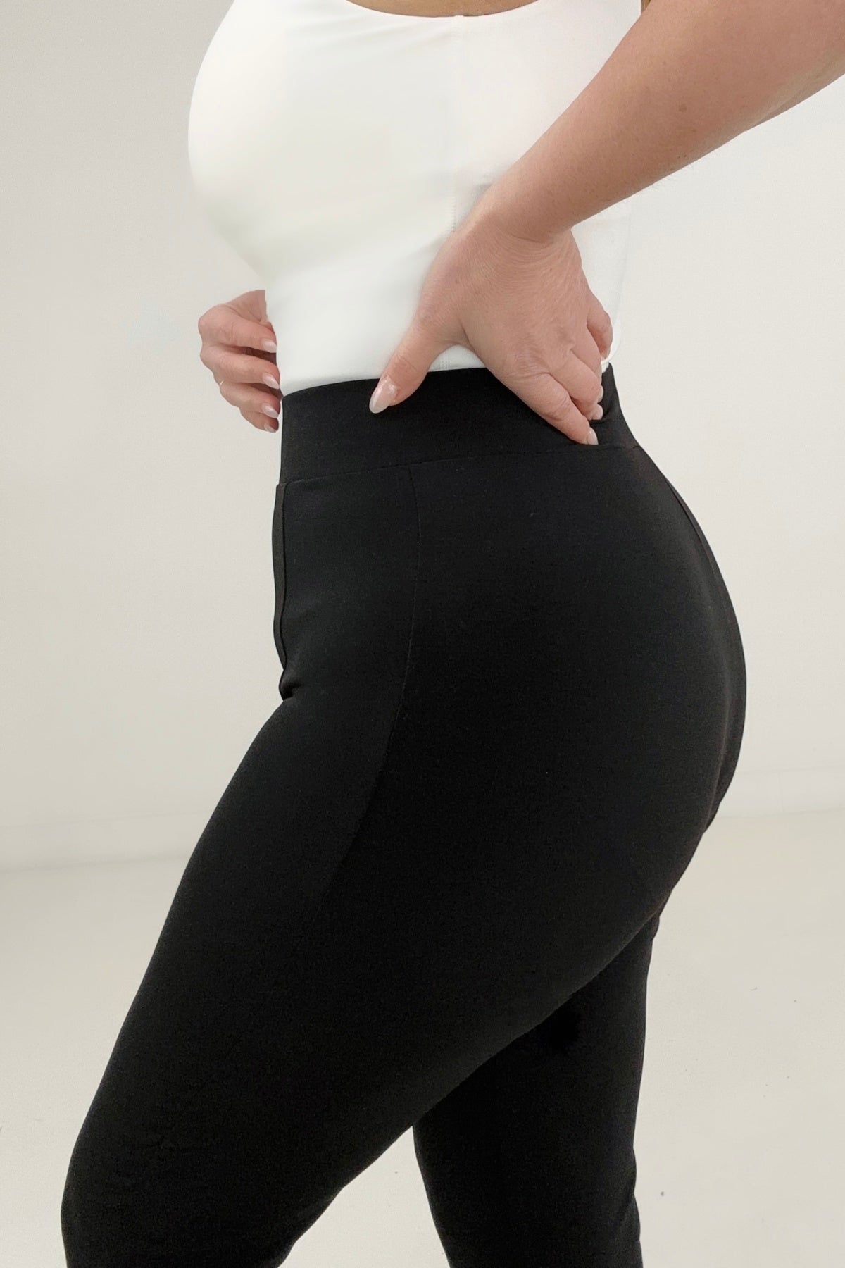 Zenana ITY High Rise Front Slit Flare Pants