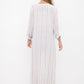 Cozy Co Long Sleeve Striped Button Down Maxi Dress