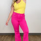 Judy Blue High Waist Garment Dyed Cut Hem Flare Jeans