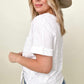 Gigio Cropped T-Shirt with Sequin Pocket and Tie Front