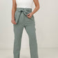 Gilli High Waist Pin Tuck Linen Pants