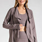 New Colors - Rae Mode Cowl Neck Asymmetric Jacket