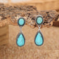 Turquoise Teardrop-Shaped Turquoise Drop Earrings