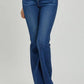 Risen High Rise Button Down Boot Cut Jeans