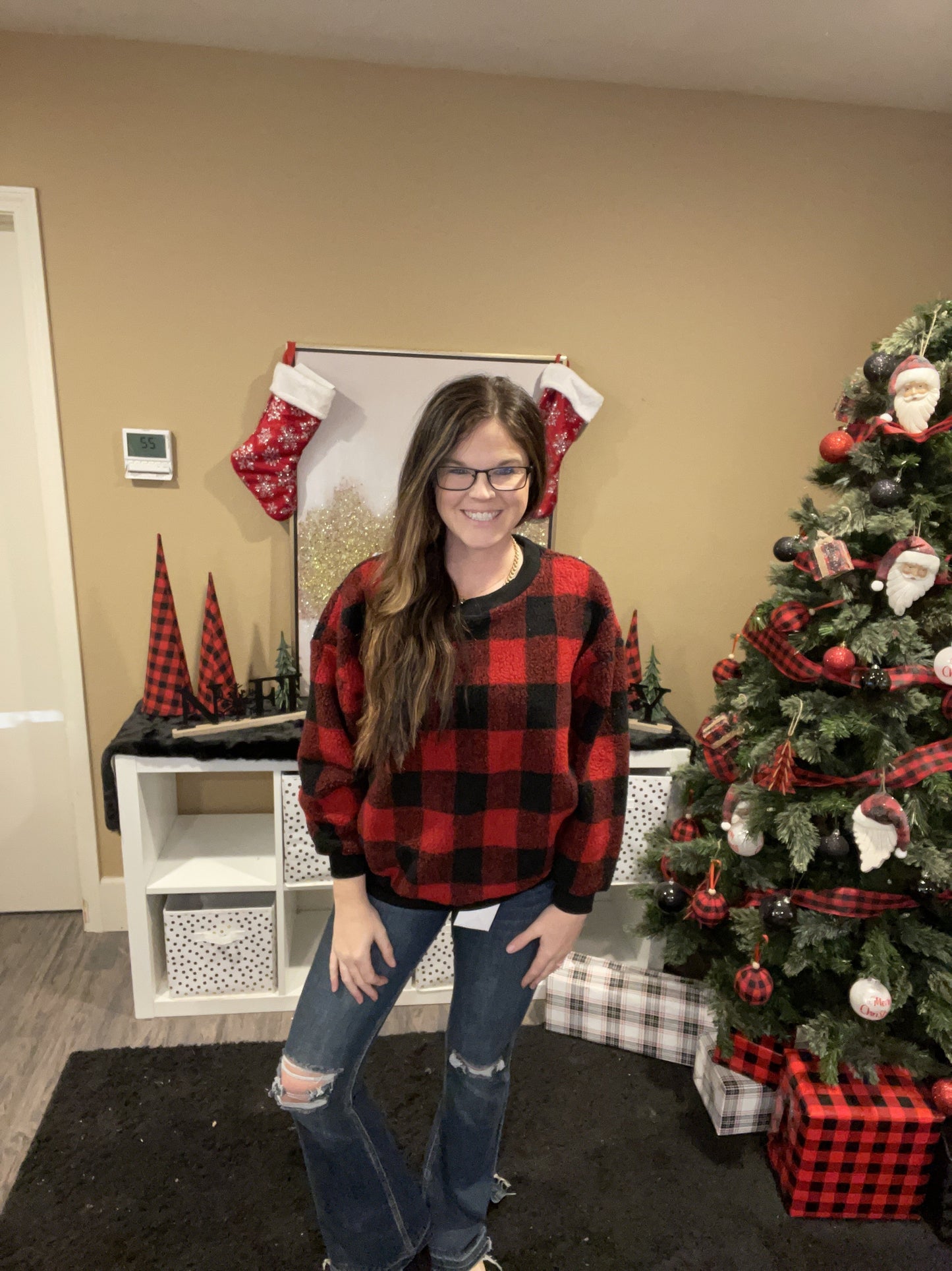 Loose Fit Check Top