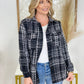 Loose Plaid Button Long-Sleeved Jacket With Pocket