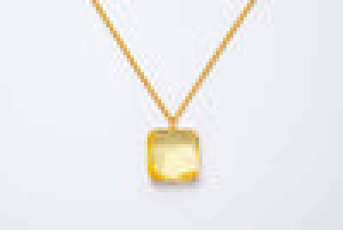 Melania Clara Square Crystal Pendant Necklace