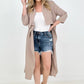 Jade By Jane Draped Front Long Body Jacket