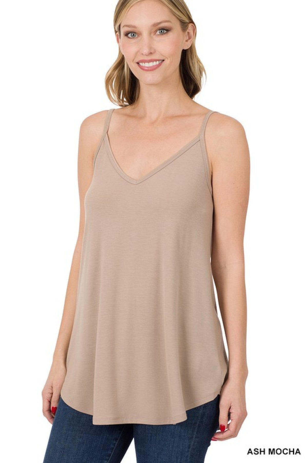 "Remi" Zenana Reversible Spaghetti Strap Cami