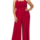 "Vivi" Zenana Smocked Wide Leg Jumpsuit with Pockets