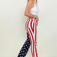 Judy Blue High Waist American Flag Print Flare Jeans