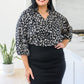 A Bit Of Fun Animal Print Blouse In Black