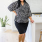 A Bit Of Fun Animal Print Blouse In Black