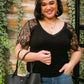 A Little Bit of Lace Top In Noir