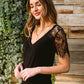 A Little Bit of Lace Top In Noir