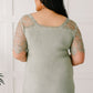 A Little Bit of Lace Top In Sage