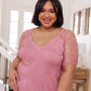A Little Bit of Lace Top In Pink