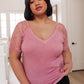 A Little Bit of Lace Top In Pink