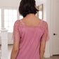 A Little Bit of Lace Top In Pink