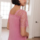 A Little Bit of Lace Top In Pink