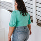 A Total Vision Square Neck Bodysuit in Mint