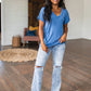 Absolute Favorite V-Neck Top in Azure