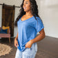 Absolute Favorite V-Neck Top in Azure