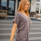 Absolute Favorite V-Neck in Dark Taupe