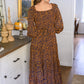 Adore Me Forever Shirred Square Neck Maxi Dress