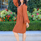 All For One Babydoll Dress In Rust