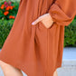 All For One Babydoll Dress In Rust