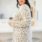 All Love Fuzzy Eyelash Knit Animal Print Cardigan