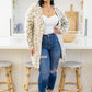 All Love Fuzzy Eyelash Knit Animal Print Cardigan