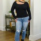 Always The One Front Cross Long Sleeve Top