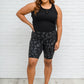 Animal Print Biker Shorts In Black