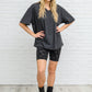 Animal Print Biker Shorts In Black