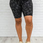 Animal Print Biker Shorts In Black