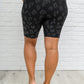 Animal Print Biker Shorts In Black