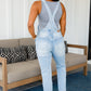 Annabelle Distressed Straight Leg Overalls