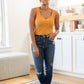 Annalise Slanted Raw Hem Skinny Jeans