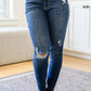 Annalise Slanted Raw Hem Skinny Jeans