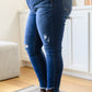 Annalise Slanted Raw Hem Skinny Jeans