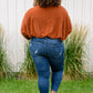 Ari Hi-Rise Button Fly Cuffed Skinny