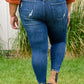 Ari Hi-Rise Button Fly Cuffed Skinny