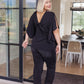 Around the World Draped Sleeve Blouse